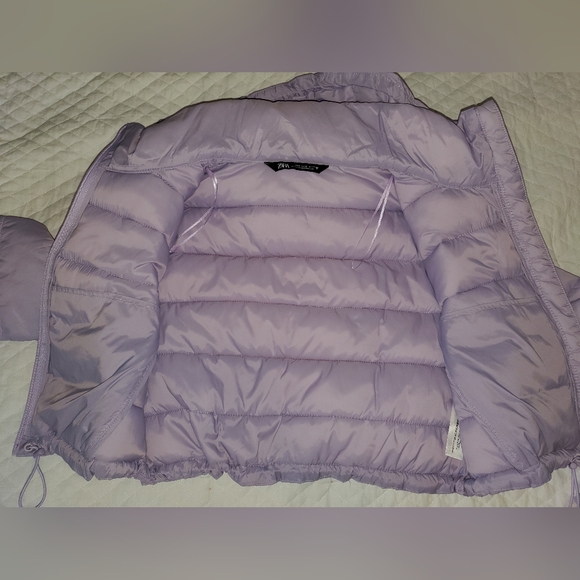 Zara lilac cropped puffer jacket - Picture 13 of 14